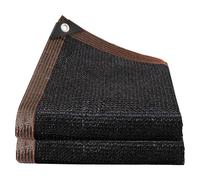 Toile d'ombrage d'extérieur avec œillets pour serre, jardin et potager - 85 % anti-UV - Tissu d'ombrage noir 7 x 10 m pour une protection solaire et un refroidissement optimaux