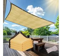 Toile d'ombrage d'extérieur beige - Auvent rectangulaire pour tonnelle, pergola, bâche de protection solaire 1 x 2 m, 3 x 3 m, 4 x 6 m, 5 x 5 m, 6 x 8 m, 2,5 x 9,5 m, protection solaire