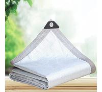 Toile d'ombrage en aluminium avec œillets - Protection UV à 99 % - Résistant à la chaleur - Idéal pour serres, terrasses, jardins - Dimensions : 2 x 8 m - Parfait pour l'extérieur