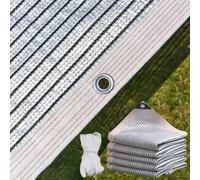 Toile d'ombrage en Aluminium, Tissu d'ombrage 85% Aluminium Réfléchissant, Filet d'ombrage pour Voiture, Bâche Aluminet argentée avec œillets pour pergola extérieure pelouse Jardin Serre(7x13.0m)