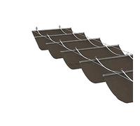 Toile d'ombrage en forme de U avec design extensible, matériau en polyéthylène haute densité respirant pour protection de jardin et terrasse