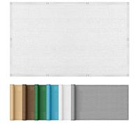 Toile d'ombrage Extérieur 1.8 x 2.7 m Coutures Transversales, Robuste Stable Respirant HDPE Toile d'ombrage Résistant Aux Intempéries pour Pelouse Fête Pique-Nique, Blanc