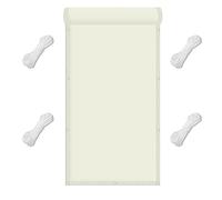 Toile d'ombrage Extérieur 62 x 460 cm Tissu Polyester UV Protection avec Oeillets Toile Imperméable pour Patio Paravent et Bâche, Ivoire