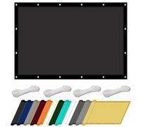 Toile d'ombrage Imperméable 1.6 x 4 m UV Protection Voile d'ombrage avec Œillets avec Oeillets et Cordons pour Extérieur Terrasse Jardin Balcon, Noir