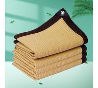 Toile d'ombrage imperméable à œillets avec œillets Protection UV 90-95 % pour jardin, maison, plantes, terrasse Beige 5 x 7 m