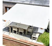 Toile D'ombrage Imperméable Rectangulaire, 3.4X3.4M Blanc Voile Ombrage avec Oeillets D'ombrage Bâche Ombrage Protection UV Solaire pour Jardins Balcons Pergola Terrasse