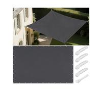 Toile D'ombrage Imperméable Rectangulaire Voile Ombrage Filet D'ombrage Bâche Ombrage Polyester Protection UV Solaire pour Jardin Balcons Terrasse Pergola avec Oeillet Cordon 2.8x4.6M Gris foncé