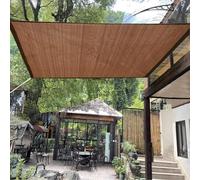 Toile d'ombrage marron pour cour, filet d'ombrage à 95 % avec œillets, auvents respirants pour jardin, serre, pergola, voiture, balcon, marron, 2 x 10 m