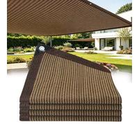 Toile d'ombrage Marron Robuste 4 x 6 m, bloquant 90% des UV, Filet d'ombrage Respirant et Isolant Thermique, avec œillets renforcés, pour la Protection des Plantes de Jardin et des serres.