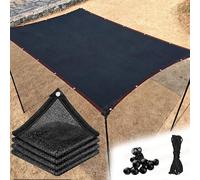 Toile d'ombrage noire de 4,3 x 5,7 m - Bâche en maille résistante aux UV pour serres, légumes, lits surélevés, animaux domestiques et poulaillers - Tissu durable pour l'extérieur