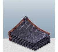 Toile d'ombrage noire de 4 x 9 m avec œillets - Filet d'ombrage résistant aux UV et respirant, résistant aux déchirures, coupe-vent pour la protection extérieure et l'intimité