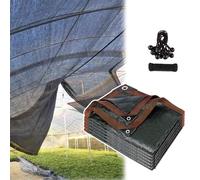 Toile d'ombrage noire de qualité supérieure de 2,1 x 6,1 m pour jardin, terrasse, pera et serre - Bâche en maille avec œillets - Idéal pour les plantes, arrière-cour et granges.