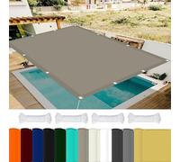 Toile d'ombrage Pergola Filet 2.6 x 3.8 m 98% UV Protection,Polyester, Clôture Protection avec 4 X Cordes de 1.5M pour Pergola, Fleurs, Patio Lawn., Kaki