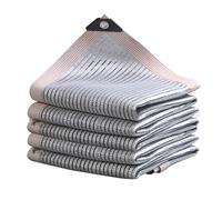 Toile d'ombrage pour serre | Couverture solaire réfléchissante en aluminium avec œillets | Idéal pour pergola de jardin, terrasse et plantes d'arrière-cour (2,1 x 4 m)