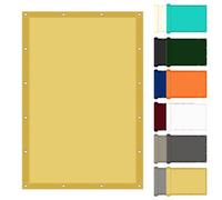 Toile d'ombrage Rectangulaire 1.05 x 1.4 m UV Protection Toile Solaire Voile d'ombrage avec Oeillets et Cordons pour Extérieur Terrasse Jardin Balcon, Jaune Sable