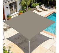 Toile d'ombrage Rectangulaire 1.7 x 3.6 m Toile Imperméable Voile d'ombrage Terrasse avec Oeillets et Cordons pour Jardin Terrasse Extérieur Patio Piscine Balcon, Taupe