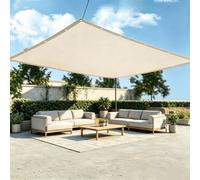 Toile D'ombrage Rectangulaire, 1.8x4 M Voile Dombrage Imperméable, Voile D'ombrage Balcon Bâche Ombrage Protection UV Solaire pour Jardins Balcons Pergola Terrasse - Blanc cassé