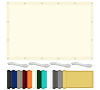 Toile d'ombrage Rectangulaire 245 x 440 cm avec Protection UV Toile Solaire Voile d'ombrage Toile Imperméable pour Patio Jardin, Terrasse, Extérieur, Balcon, Ivoire