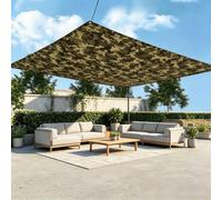 Toile D'ombrage Rectangulaire, 3.8x4 M Voile Dombrage Imperméable, Voile D'ombrage Balcon Bâche Ombrage Protection UV Solaire pour Jardins Balcons Pergola Terrasse - Camouflage