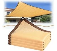 Toile d'ombrage rectangulaire beige pour une utilisation extérieure, protection UV 80 % 90 %, parfaite pour terrasse, balcon, pergola (3 x 9 m)