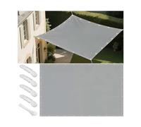 Toile D'ombrage Rectangulaire Imperméable Voile Ombrage Filet D'ombrage Bâche Ombrage Polyester Protection UV Solaire pour Jardin Balcons Terrasse Pergola avec Oeillet Cordon 2.8x4.2M Gris Clair