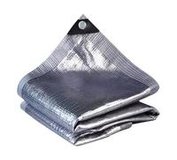 Toile d'ombrage réfléchissante à 85 % en aluminium avec œillets pour voiture, jardin, terrasse, niche, filet solaire robuste (4 x 10 m)