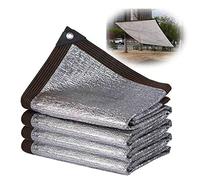Toile d'ombrage réfléchissante à 99 % en aluminium résistant aux UV avec œillets pour une utilisation extérieure, terrasse, jardin, serre, filet de protection solaire argenté 4 x 8 m