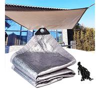 Toile d'ombrage réfléchissante avec œillets - Bâche en aluminium résistante à la chaleur pour serre, abri d'auto, auvent de camping-car et chenil