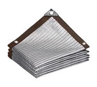 Toile d'ombrage réfléchissante en aluminium - Filet de protection solaire à 75 % pour jardin et plantes avec 20 cordes élastiques - Filet de protection avec œillets pour la sécurité des animaux de