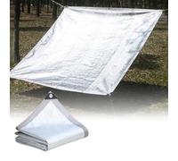 Toile d'ombrage réfléchissante en aluminium pour housse de voiture, serre, jardin, balcon, pergola, toit de pergola, filet d'ombrage extérieur en maille avec œillets