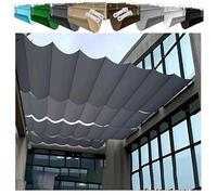 Toile D'ombrage Rétractable 1.5x4m - Voile d'Ombre Imperméable avec Protection UV pour Jardin, résistant aux intempéries et déchirures Terrasse, Pergola et Balcon (Dark Gray,1.5×7M)