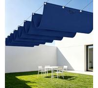 Toile d'ombrage Rétractable 150 x 700 cm avec Protection UV Voile d'ombrage Jardin Multi Couleur Taille Toiles pour Patio Balcon Jardin Terrasse Extérieur, Bleu Foncé