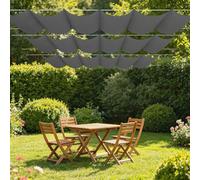 Toile d'ombrage Rétractable 250 x 600 cm Résistant à l'eau Filet Dombrage Rectangle Multi Couleur Taille Toiles pour en Plein Air, Jardin Terrasse, Gris Foncé