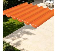 Toile d'ombrage Rétractable 400 x 420 cm Toile Imperméable Imperméable Ombrage Exterieur Multi Couleur Taille Toiles pour Patio Balcon Jardin Terrasse Extérieur, Orange