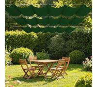Toile d'ombrage Rétractable 450 x 400 cm Résistant à l'eau Filet Dombrage Rectangle Multi Couleur Taille Toiles pour en Plein Air, Jardin Terrasse, Vert Foncé
