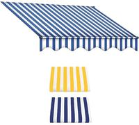 Toile d'ombrage rétractable et durable avec revêtement en polyuréthane pour terrasse, jardin, terrasse, 6 x 2,5 m, résistante aux intempéries et durable