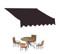 Toile d'ombrage rétractable imperméable et résistante aux déchirures pour extérieur, 500 x 300 cm, marron, 4 x 2,4 m