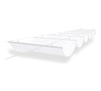 Toile d'ombrage rétractable pour Cour et Jardin - 2 x 10 m, résistante à l'eau, légère, avec Filet de Protection UV et Effet Vague.