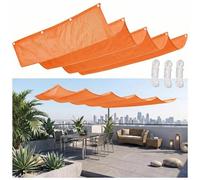 Toile d'ombrage Retractable Vague 170x1000cm Orange Imperméable 230g/m²,Voile Ombrage Rectangulaire en Oxford,Filet d'Ombrage pour Serre,Jardin,Pergola et Patio Lawn