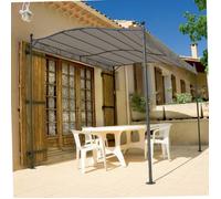 WERKA PRO Toile d'Ombrage Taupe - 3 x 2,5 m - Polyester 180 g/m² - Compatible Pergolas - Protection Solaire et Intempéries -