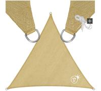 Toile d'ombrage TECTAKE - Voile d'ombrage triangulaire en polyéthylène 6 x 6 x 6 m - Beige