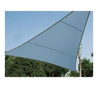 Perel Voile d'ombrage, Toile ombrage, Toile extérieure terrasse, imperméable, Protection Contre UV, 3 Anneaux en O en Acier Inoxydable, 5 x 5 x 5 m, 160 g/m², Polyester, Triangulaire, Gris Bleu