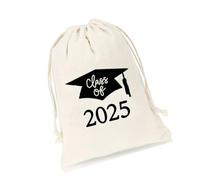 Toile Draw String Cadeaux 2025 Cérémonies de remise des diplômes Étudiants Sacs à bonbons pour tenir des cadeaux et des fêtes Sacs à cordon élégants
