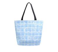 toile drôle hippopotame Plaid sac de transport sac à bandoulière décontracté pour faire du shopping voyage réutilisables