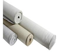 Toile en rouleau Lin, Rouleau de toile en lin mélangé apprêté 1 m 28 à 88 cm largeur(Width 68cm)