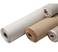 Toile en rouleau Lin, Rouleau de toile vierge apprêtée 5 m mélange lin double largeur 28/48 cm for peinture à l'huile acrylique un rouleau(28cm Width)