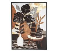 Toile encadrée ""Plante"" bois 58x78cm - Atmosphera Créateur d'intérieur