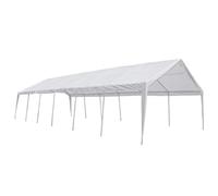 Toile et Panneaux latéraux PE Blancs 12 x 6 m pour Tente de réception | Toile de remplacement, imperméable, UV, portes zippées, fenêtres décoratives, tissu seul sans cadre
