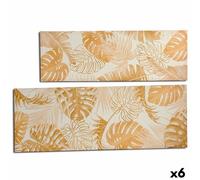 Toile feuille de plante or 135 x 45 x 1,5 cm (6 pièces)