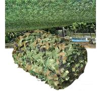 Toile Filet Camouflage 2x3 3x3 3x4 6x4m, Voile d'ombrage Militaire Grande, Tente Ombrage Chasse, Treillis de Couverture Filet Camouflage 210D pour Parasol, Terrasse Protection Solaire(6X10M)